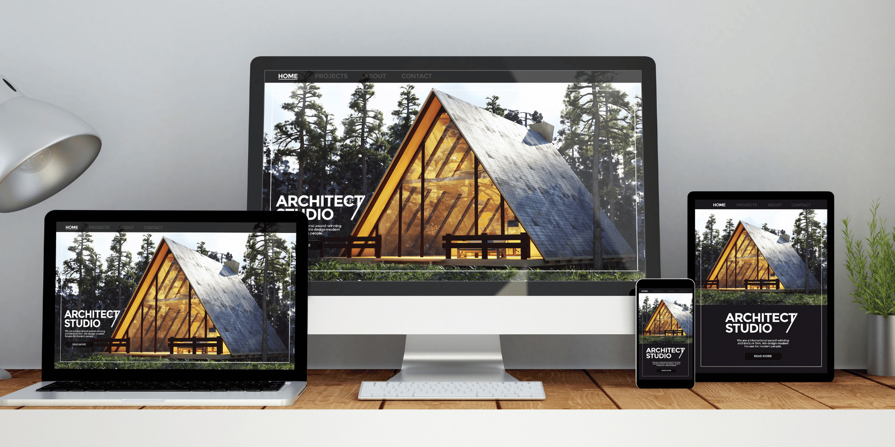 Website example across different devices